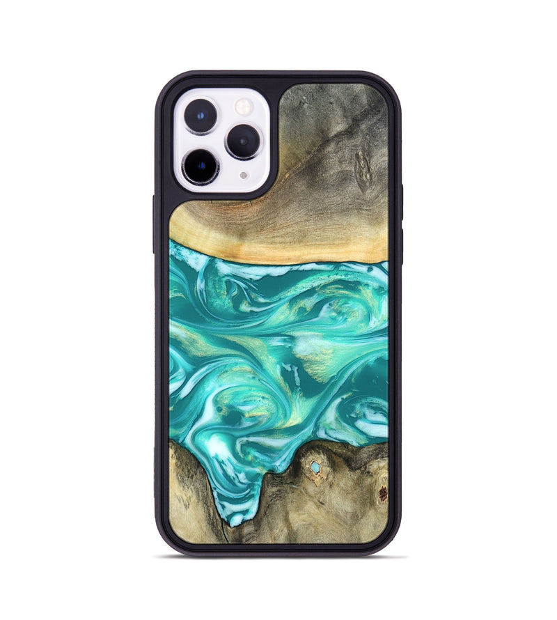 iPhone 11 Pro Wood Phone Case - Matteo (Green, 821189)