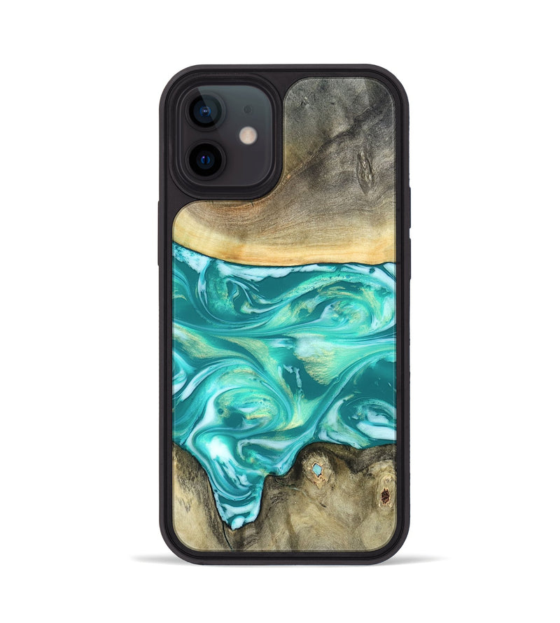 iPhone 12 Wood Phone Case - Matteo (Green, 821189)