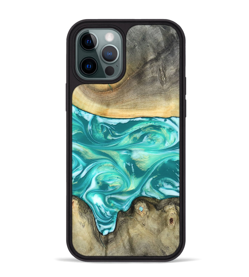 iPhone 12 Pro Max Wood Phone Case - Matteo (Green, 821189)