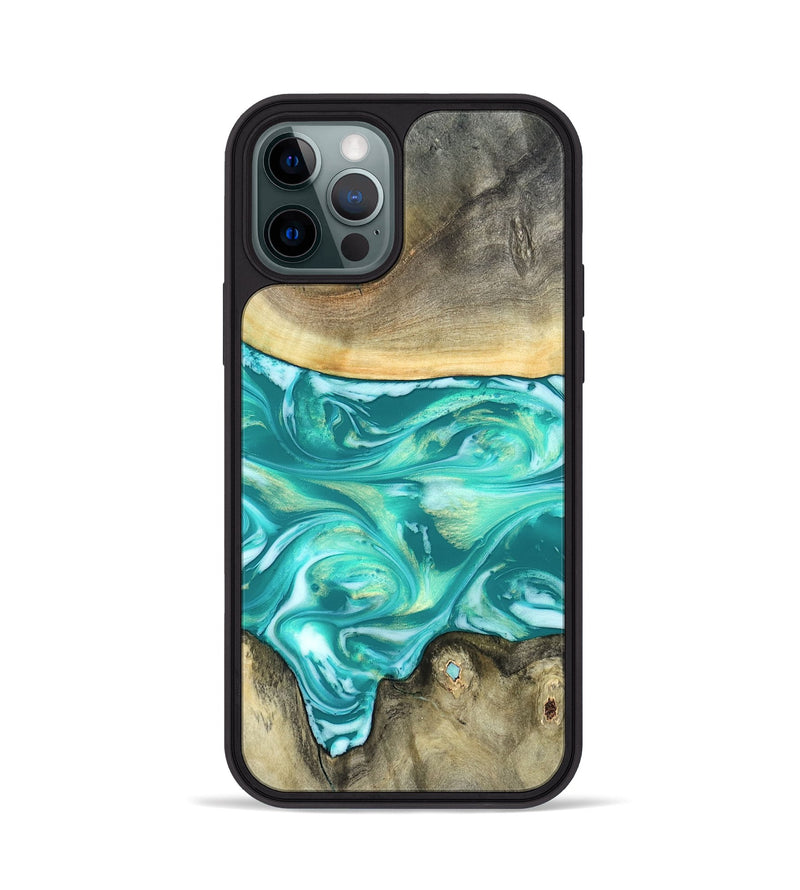 iPhone 12 Pro Wood Phone Case - Matteo (Green, 821189)