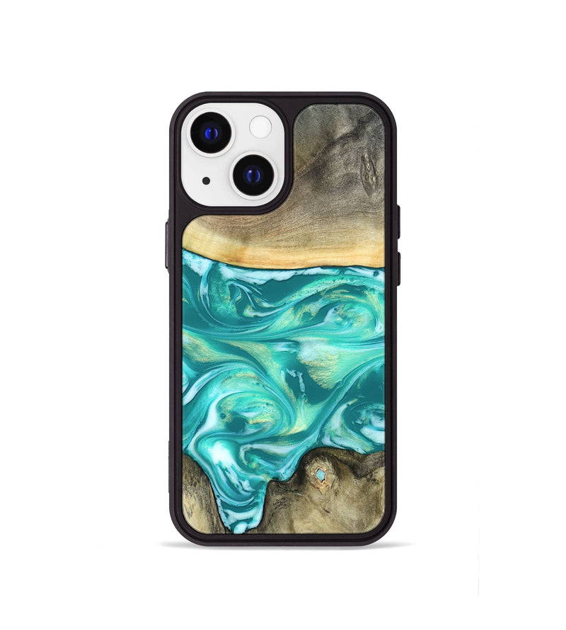 iPhone 13 mini Wood Phone Case - Matteo (Green, 821189)