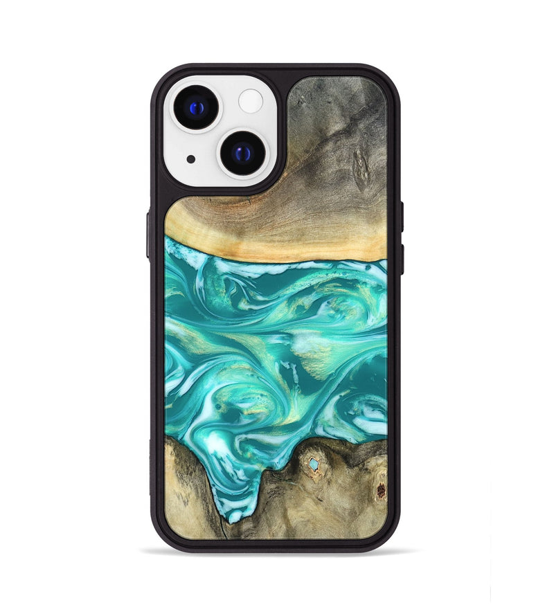 iPhone 13 Wood Phone Case - Matteo (Green, 821189)
