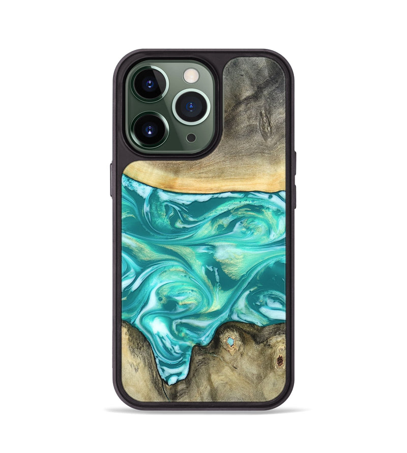 iPhone 13 Pro Wood Phone Case - Matteo (Green, 821189)