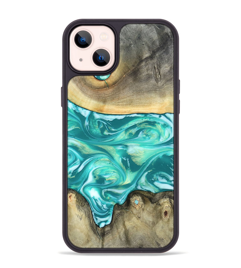 iPhone 14 Plus Wood Phone Case - Matteo (Green, 821189)