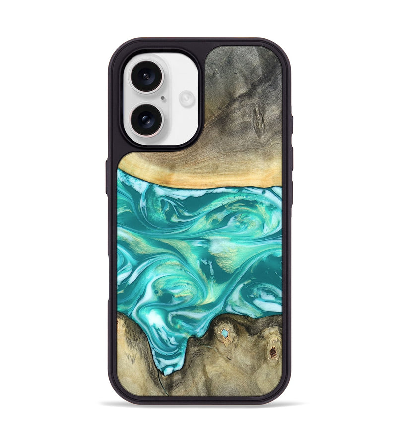 iPhone 17 Wood Phone Case - Matteo (Green, 821189)