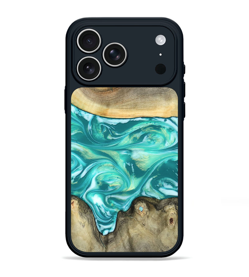 iPhone 17 Pro Max Wood Phone Case - Matteo (Green, 821189)
