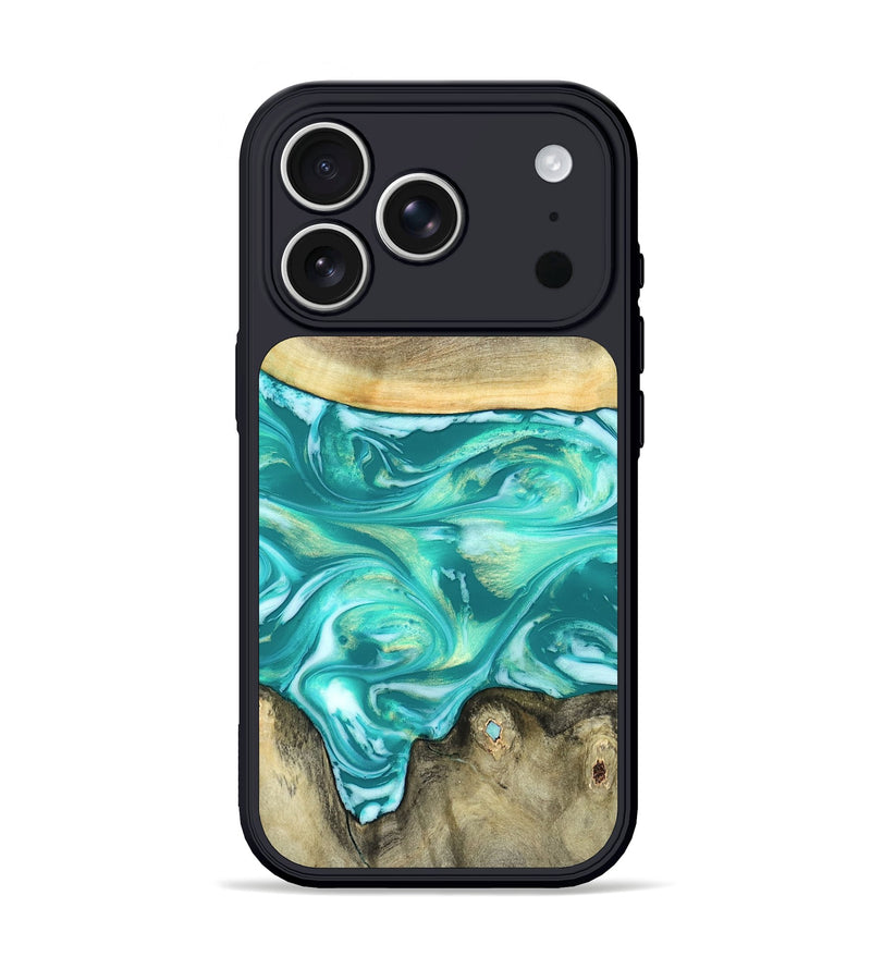 iPhone 17 Pro Wood Phone Case - Matteo (Green, 821189)