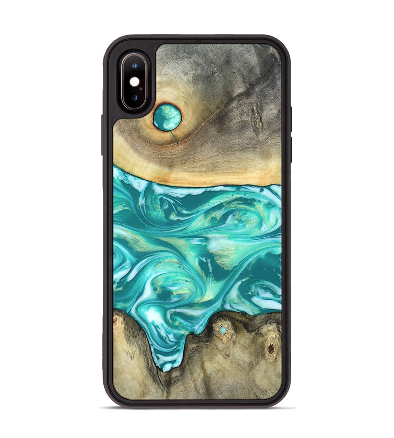 iPhone Xs Max Wood Phone Case - Matteo (Green, 821189)