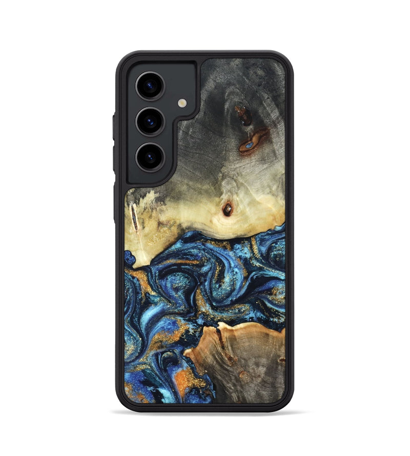 Galaxy S24 Wood Phone Case - Esme (Teal & Gold, 821192)