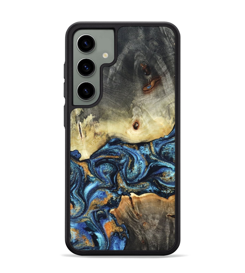 Galaxy S24 Plus Wood Phone Case - Esme (Teal & Gold, 821192)