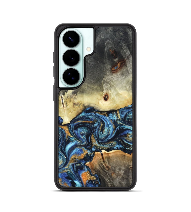 Galaxy S26 Wood Phone Case - Esme (Teal & Gold, 821192)
