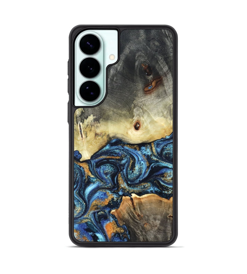Galaxy S26 Plus Wood Phone Case - Esme (Teal & Gold, 821192)