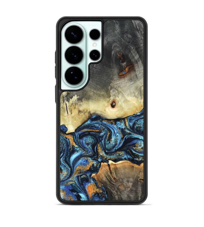 Galaxy S26 Ultra Wood Phone Case - Esme (Teal & Gold, 821192)