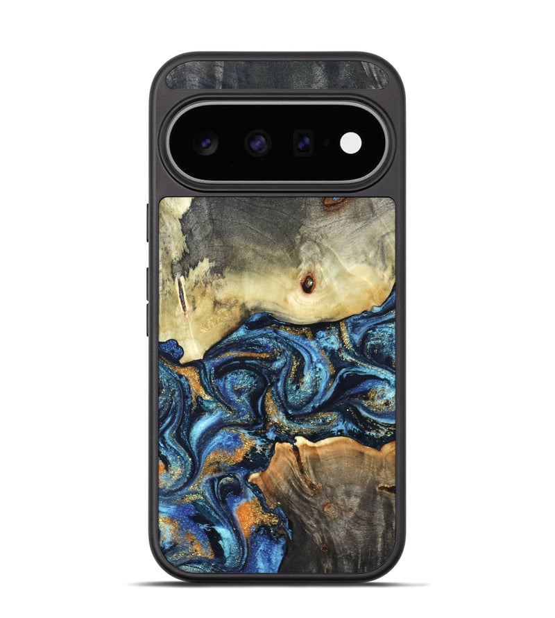 Pixel 11 Wood Phone Case - Esme (Teal & Gold, 821192)