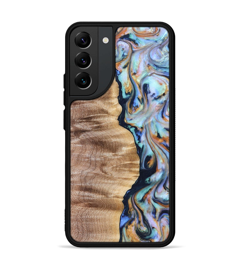 Galaxy S22 Plus Wood Phone Case - Rudolph (Teal & Gold, 821193)