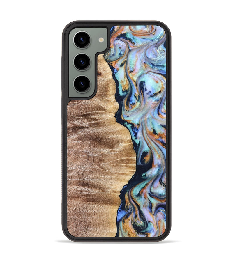 Galaxy S23 Plus Wood Phone Case - Rudolph (Teal & Gold, 821193)