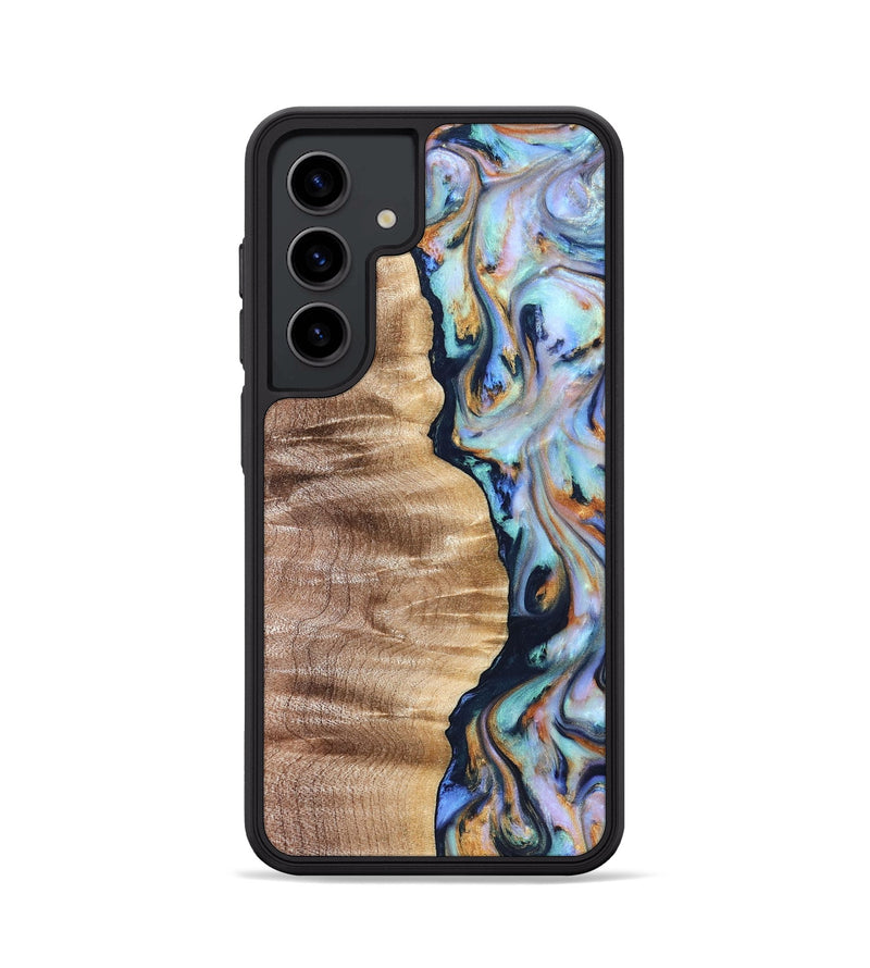 Galaxy S24 Wood Phone Case - Rudolph (Teal & Gold, 821193)