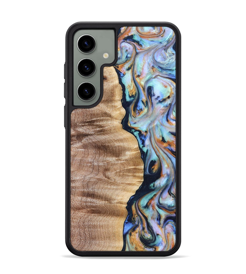 Galaxy S24 Plus Wood Phone Case - Rudolph (Teal & Gold, 821193)
