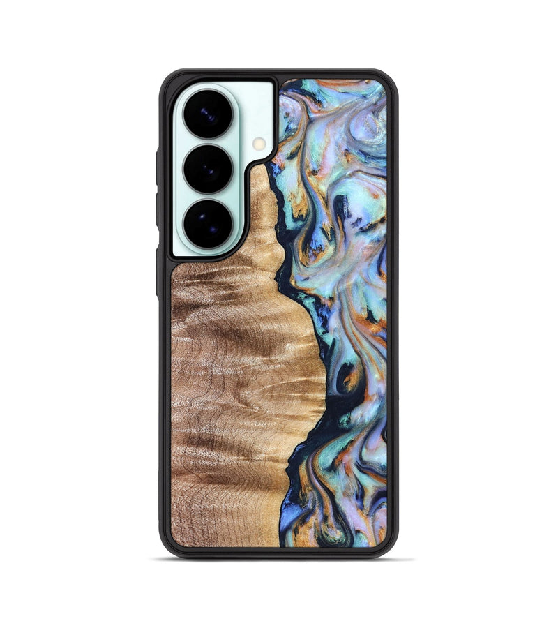 Galaxy S26 Wood Phone Case - Rudolph (Teal & Gold, 821193)