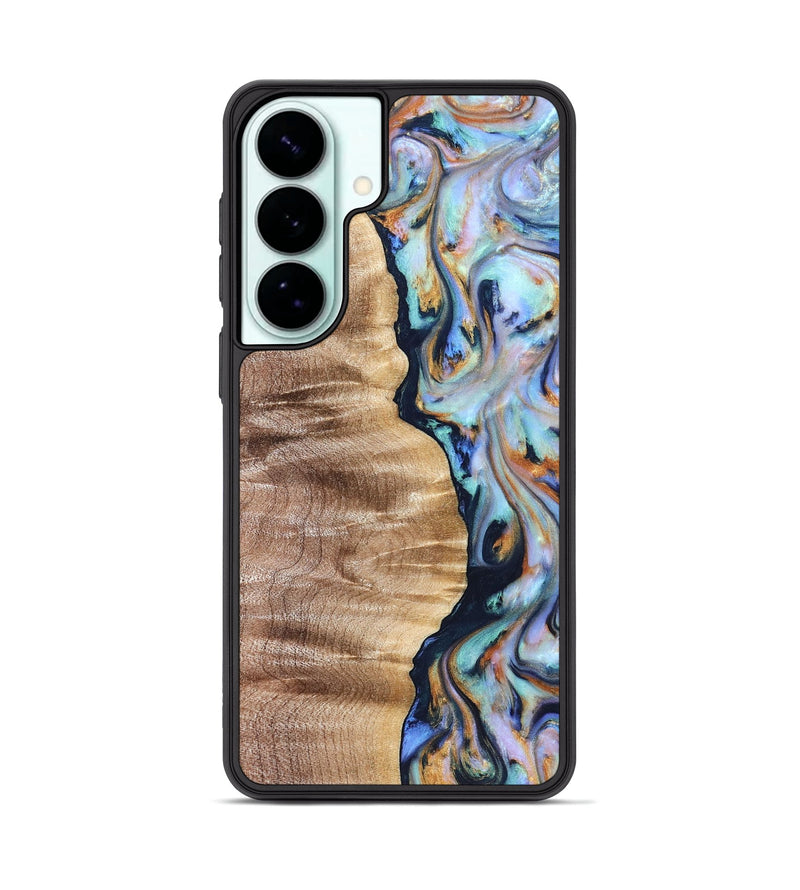 Galaxy S26 Plus Wood Phone Case - Rudolph (Teal & Gold, 821193)