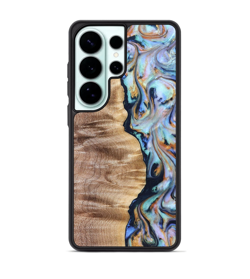 Galaxy S26 Ultra Wood Phone Case - Rudolph (Teal & Gold, 821193)