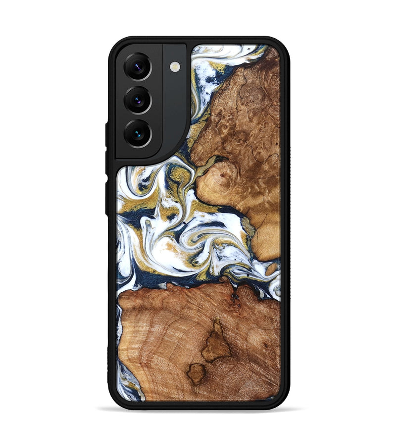 Galaxy S22 Plus Wood Phone Case - Talia (Teal & Gold, 821196)
