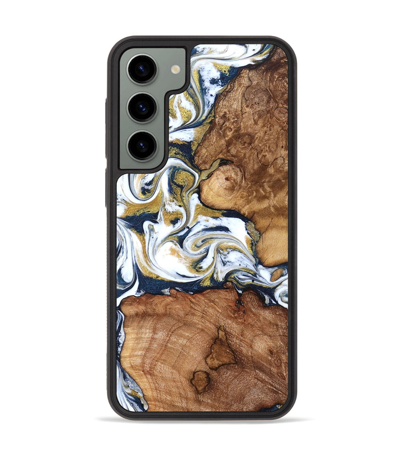 Galaxy S23 Plus Wood Phone Case - Talia (Teal & Gold, 821196)
