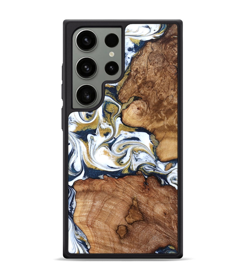 Galaxy S24 Ultra Wood Phone Case - Talia (Teal & Gold, 821196)