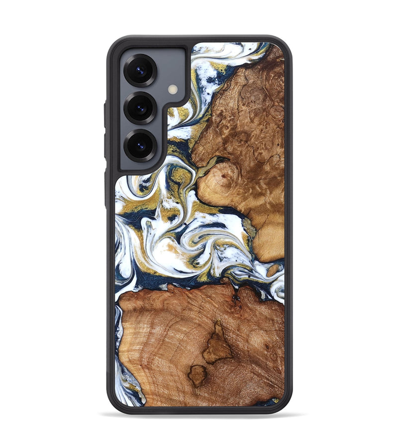 Galaxy S25 Plus Wood Phone Case - Talia (Teal & Gold, 821196)
