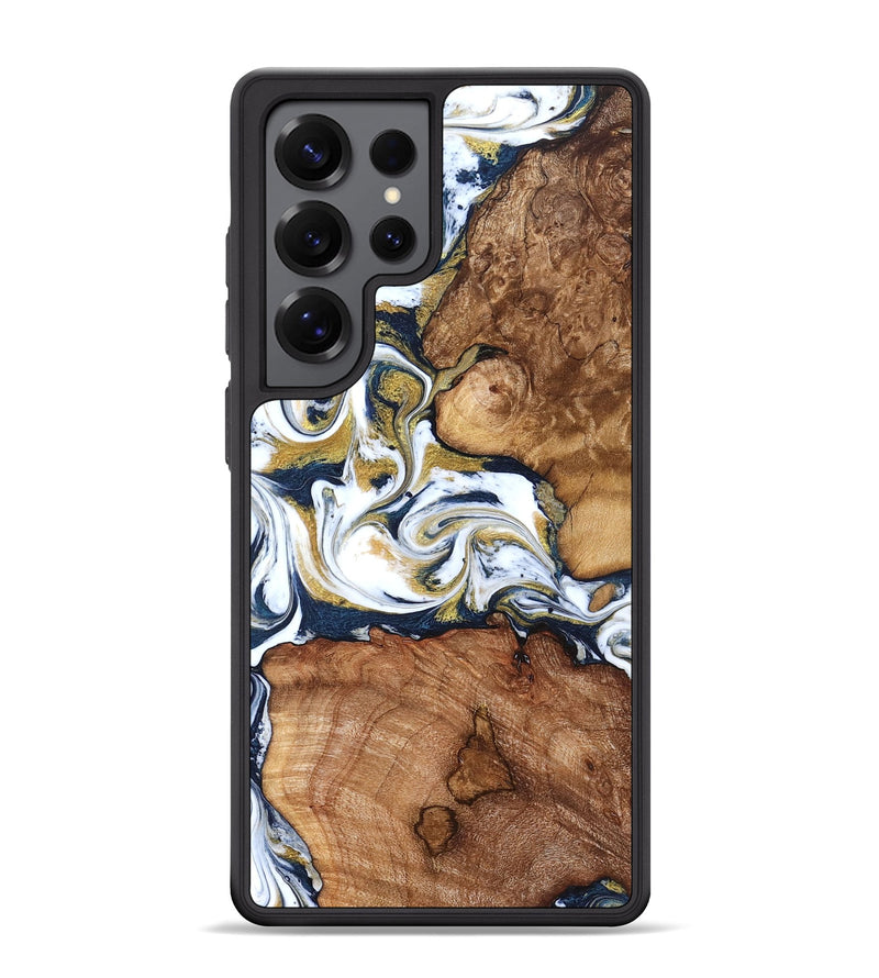 Galaxy S25 Ultra Wood Phone Case - Talia (Teal & Gold, 821196)