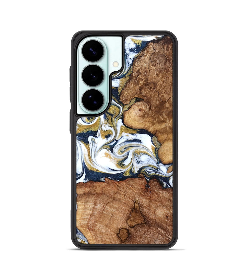 Galaxy S26 Wood Phone Case - Talia (Teal & Gold, 821196)