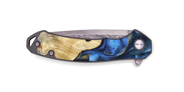 EDC Wood Pocket Knife - Hobson (Teal & Gold, 821202)
