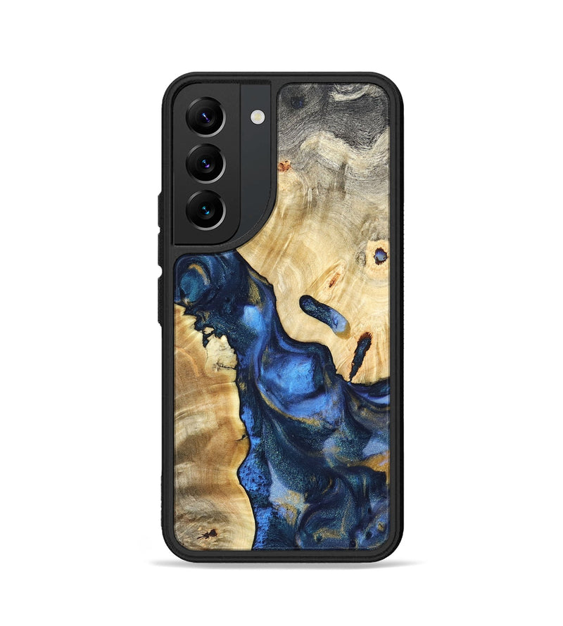 Galaxy S22 Wood Phone Case - Hobson (Teal & Gold, 821202)