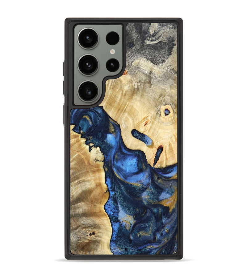 Galaxy S23 Ultra Wood Phone Case - Hobson (Teal & Gold, 821202)