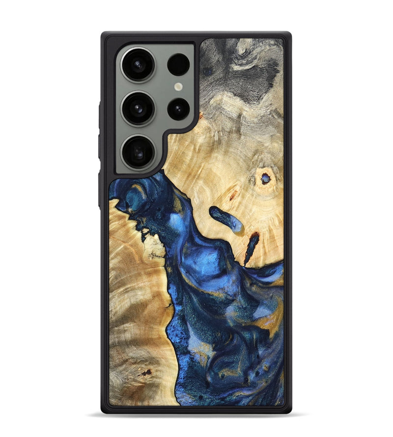Galaxy S24 Ultra Wood Phone Case - Hobson (Teal & Gold, 821202)