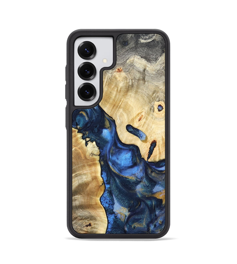 Galaxy S25 Wood Phone Case - Hobson (Teal & Gold, 821202)