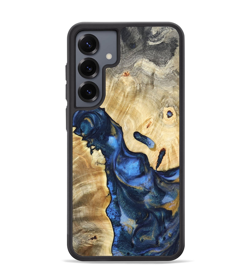 Galaxy S25 Plus Wood Phone Case - Hobson (Teal & Gold, 821202)