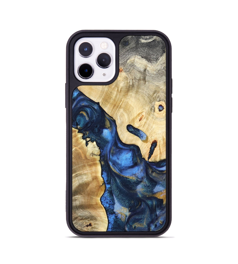 iPhone 11 Pro Wood Phone Case - Hobson (Teal & Gold, 821202)