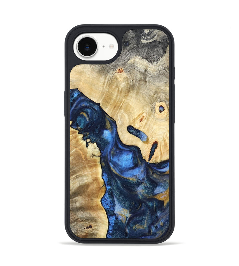 iPhone 16e Wood Phone Case - Hobson (Teal & Gold, 821202)