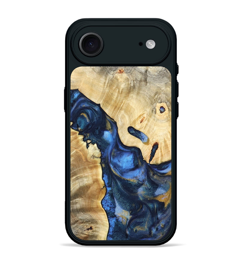 iPhone 17 Air Wood Phone Case - Hobson (Teal & Gold, 821202)