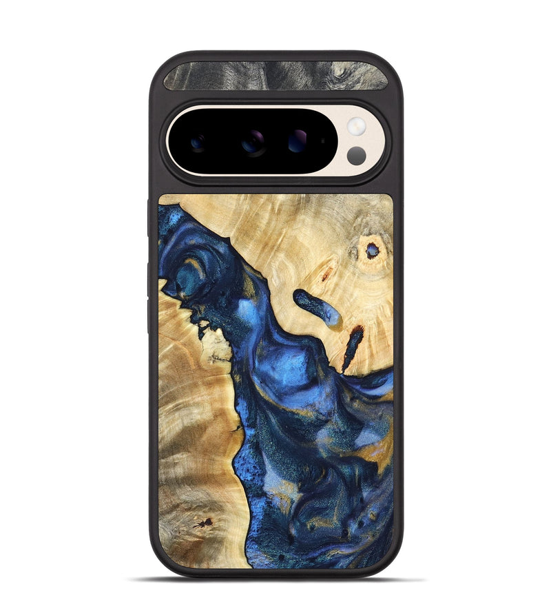 Pixel 10 Wood Phone Case - Hobson (Teal & Gold, 821202)