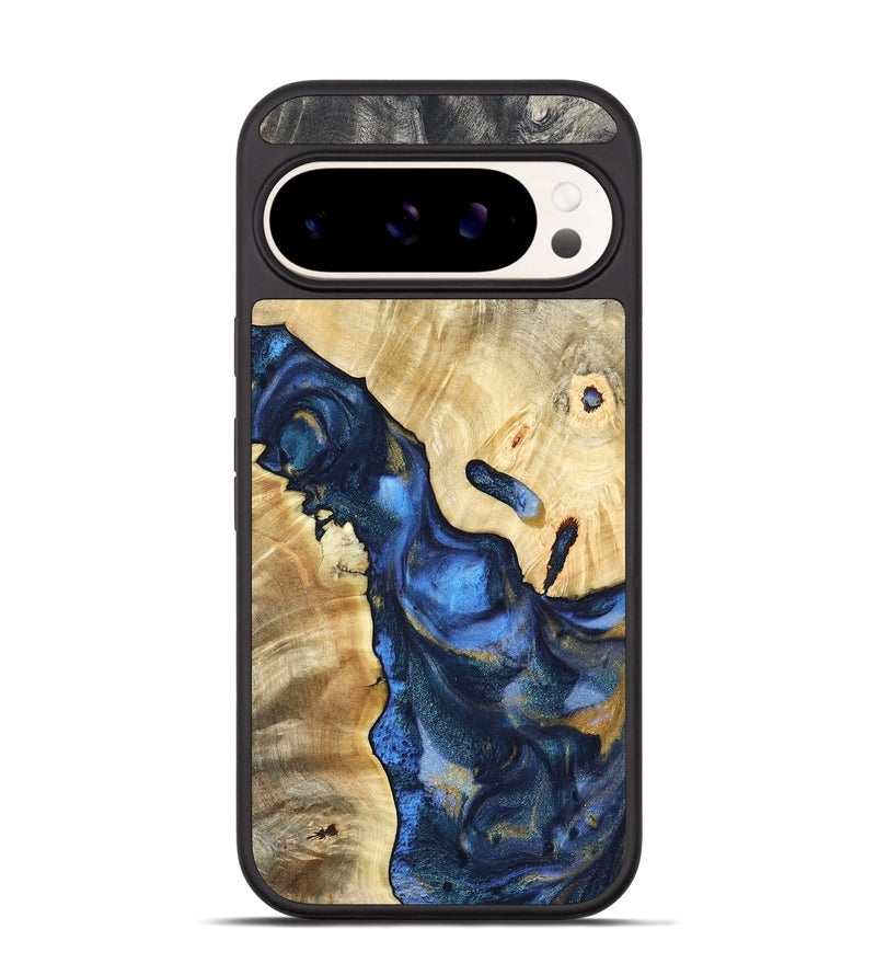 Pixel 9 Wood Phone Case - Hobson (Teal & Gold, 821202)