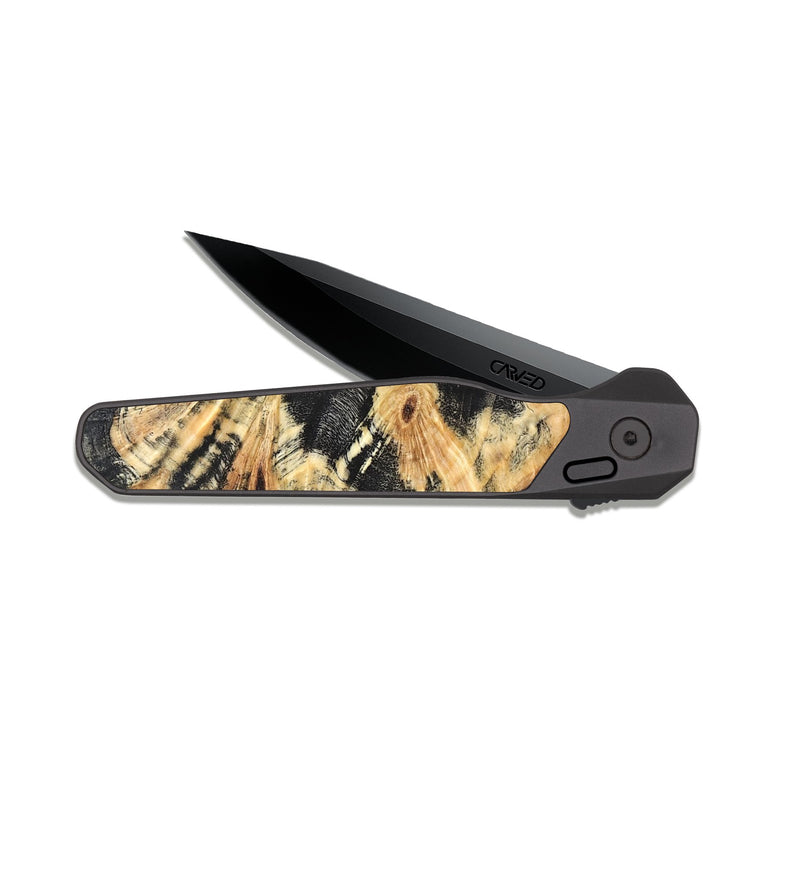 EDC Dark Slate Wood Pocket Knife - Raymond (Wood Burl, 821206)