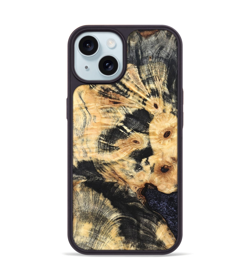 iPhone 15 Wood Phone Case - Raymond (Wood Burl, 821206)