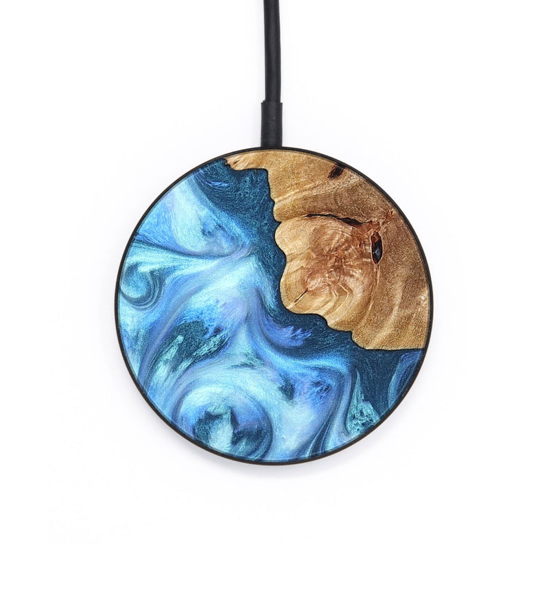 Circle Wood Wireless Charger - Kiarra (Blue, 821207)