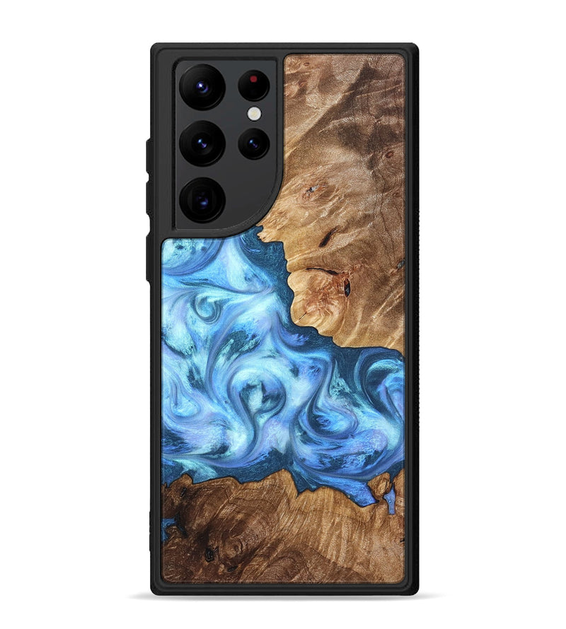 Galaxy S22 Ultra Wood Phone Case - Kiarra (Blue, 821207)