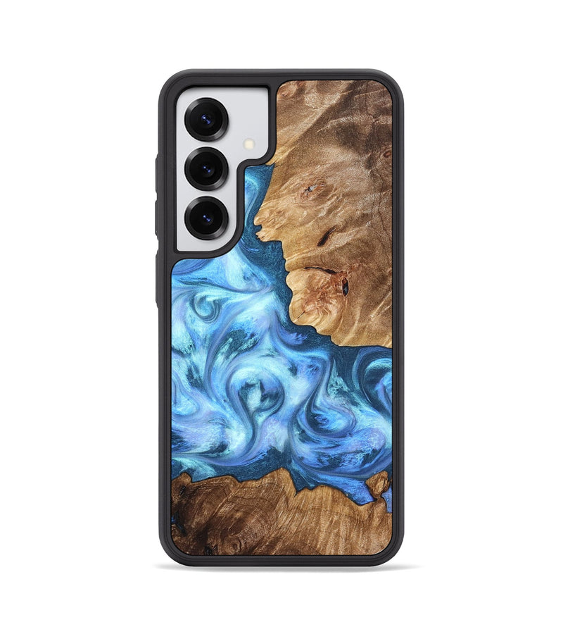 Galaxy S25 Wood Phone Case - Kiarra (Blue, 821207)