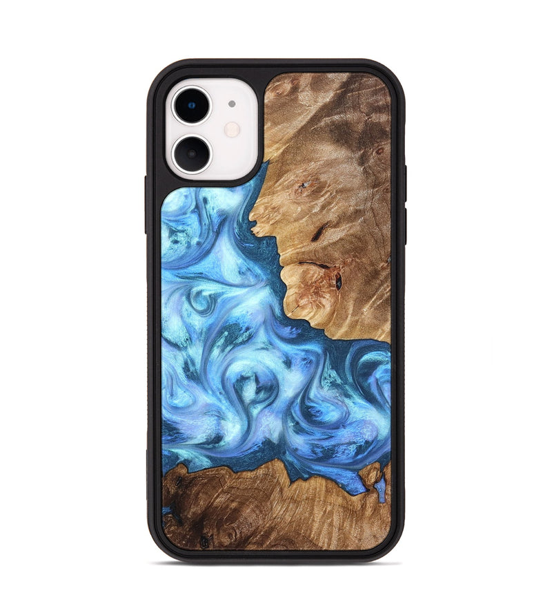 iPhone 11 Wood Phone Case - Kiarra (Blue, 821207)
