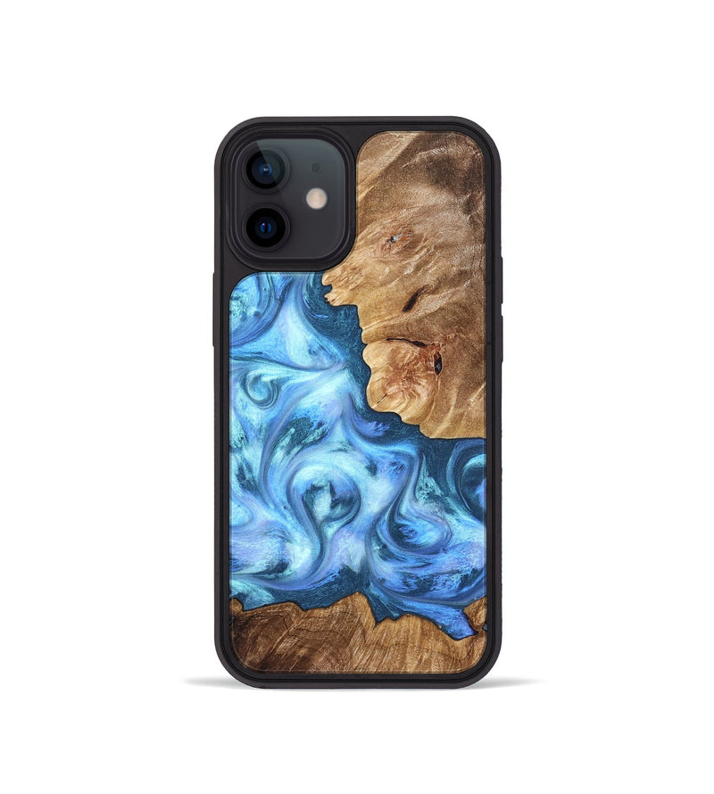 iPhone 12 mini Wood Phone Case - Kiarra (Blue, 821207)