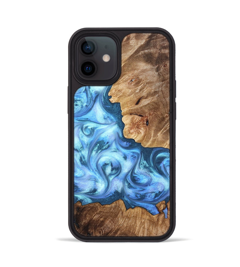 iPhone 12 Wood Phone Case - Kiarra (Blue, 821207)